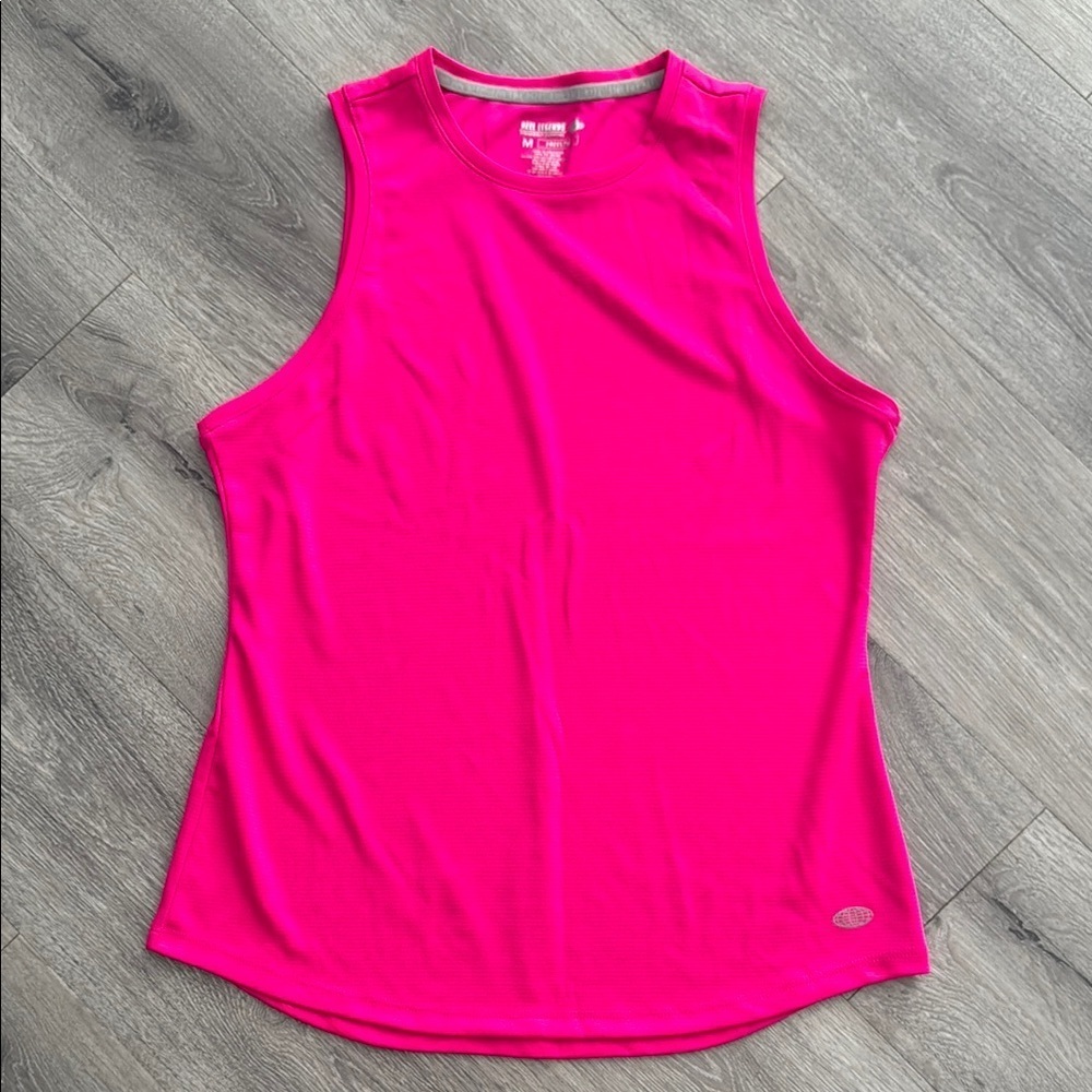Women's Pink Sleeveless Active Running Tank Top Reel Legends Performance Medium